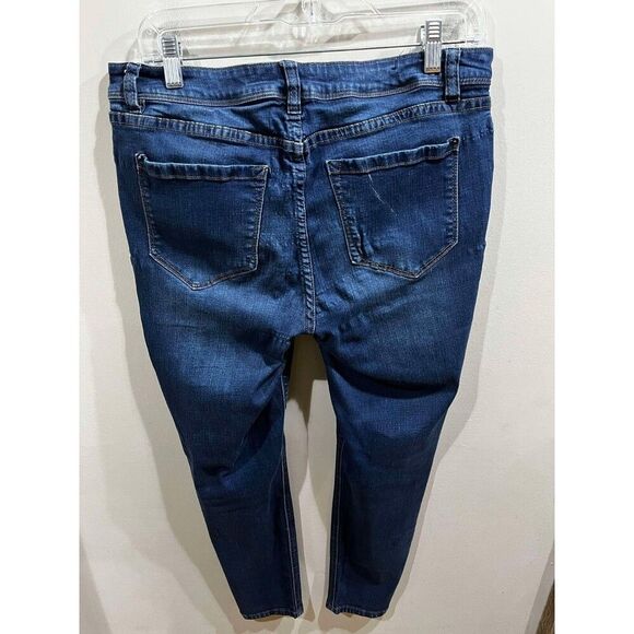 Kensie Jeans Womens 10 Effortless Ankle Blue Mid Rise Distressed Denim Festival - Picture 2 of 9